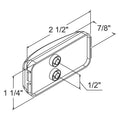 2.5IN X 1.25IN RECTANGULAR AMBER LIGHT MOUNTING BRACKET