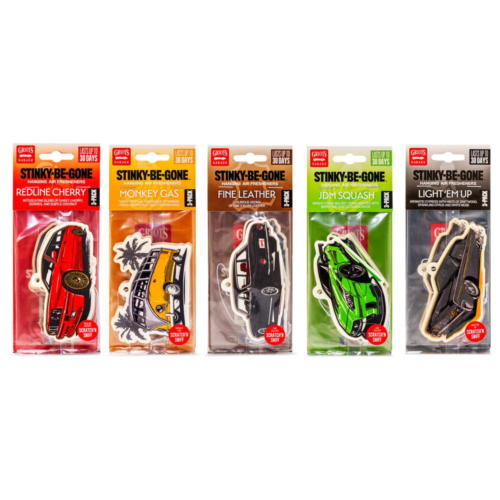 Griots Garage Stinky-Be-Gone Hanging Air Freshener - Fine Leather