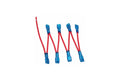 ~(0.1 lbs. 7X5X2)~ Switch wire multi-spade x 8 red 16AWG UL