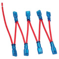 ~(0.1 lbs. 7X5X2)~ Switch wire multi-spade x 8 red 16AWG UL