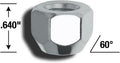 7/16IN ACORN OPEN END (13/16IN HEX) LUG NUTS 4 BAGGED