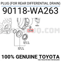 Toyota rear diff drain plug