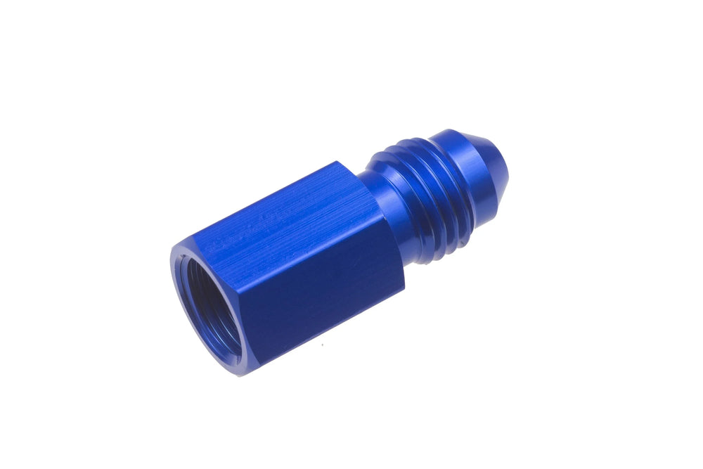 03 AN MALE TO 1/8 IN NPT FEMALE GAUGE ADAPTERSTRAIGHTBLUE