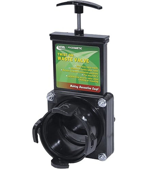 WASTE VALVE CAP 3IN 3/4IN GHT WITH CAP BLACK CARDED