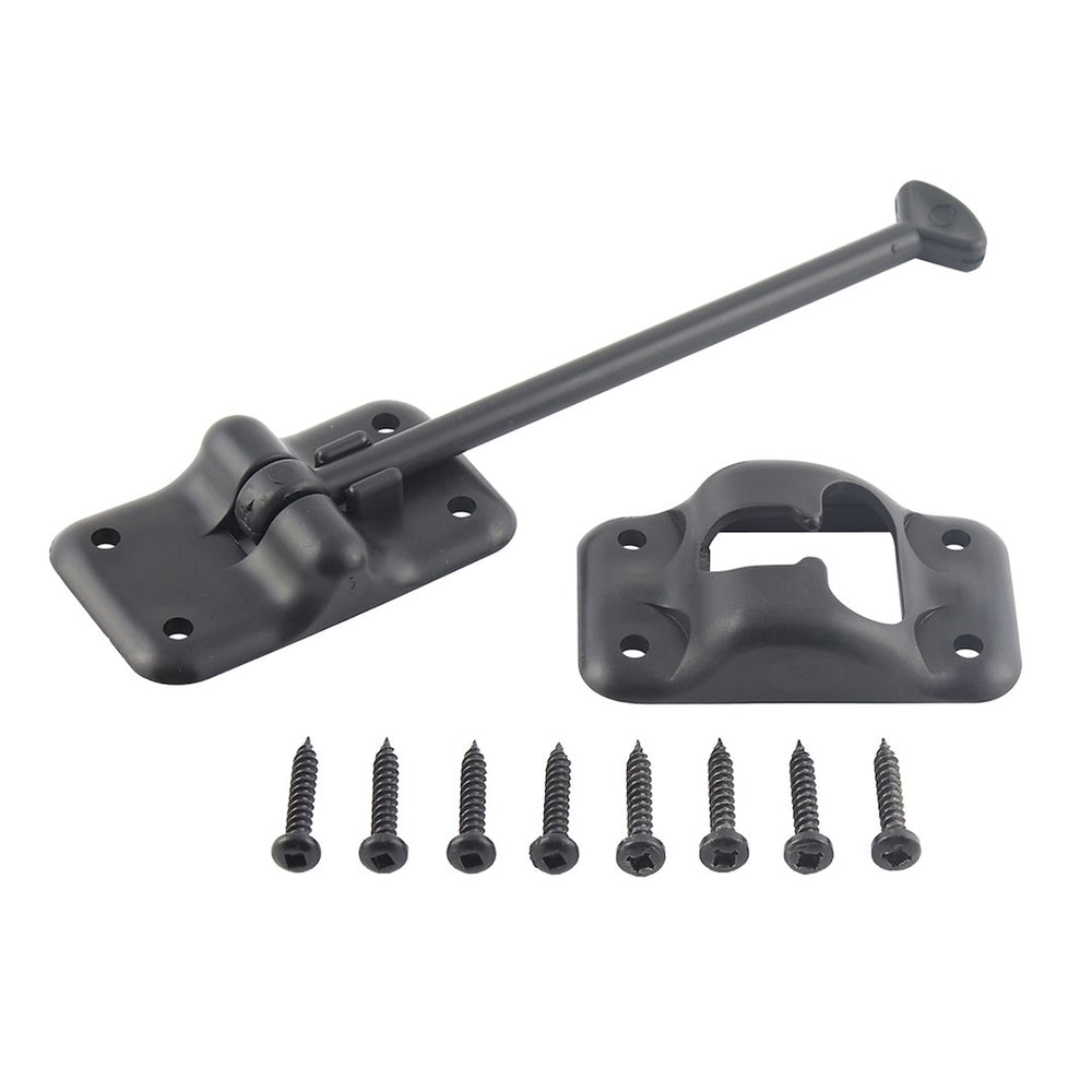 PLASTIC DOOR HOLDBACK 6" BLACK