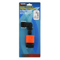 HOSE QUICK CONNECT PLASTIC WITH 90 DEGREES HOSE SAVER CARDED