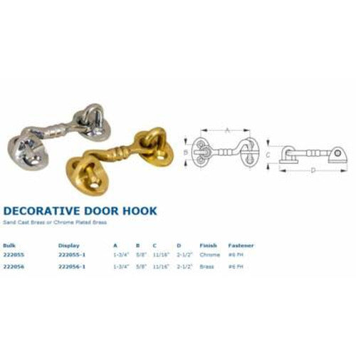 BRASS DOOR HOOK 2
