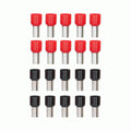 RED AND BLACK 4GA FERRULES 10 PIECE