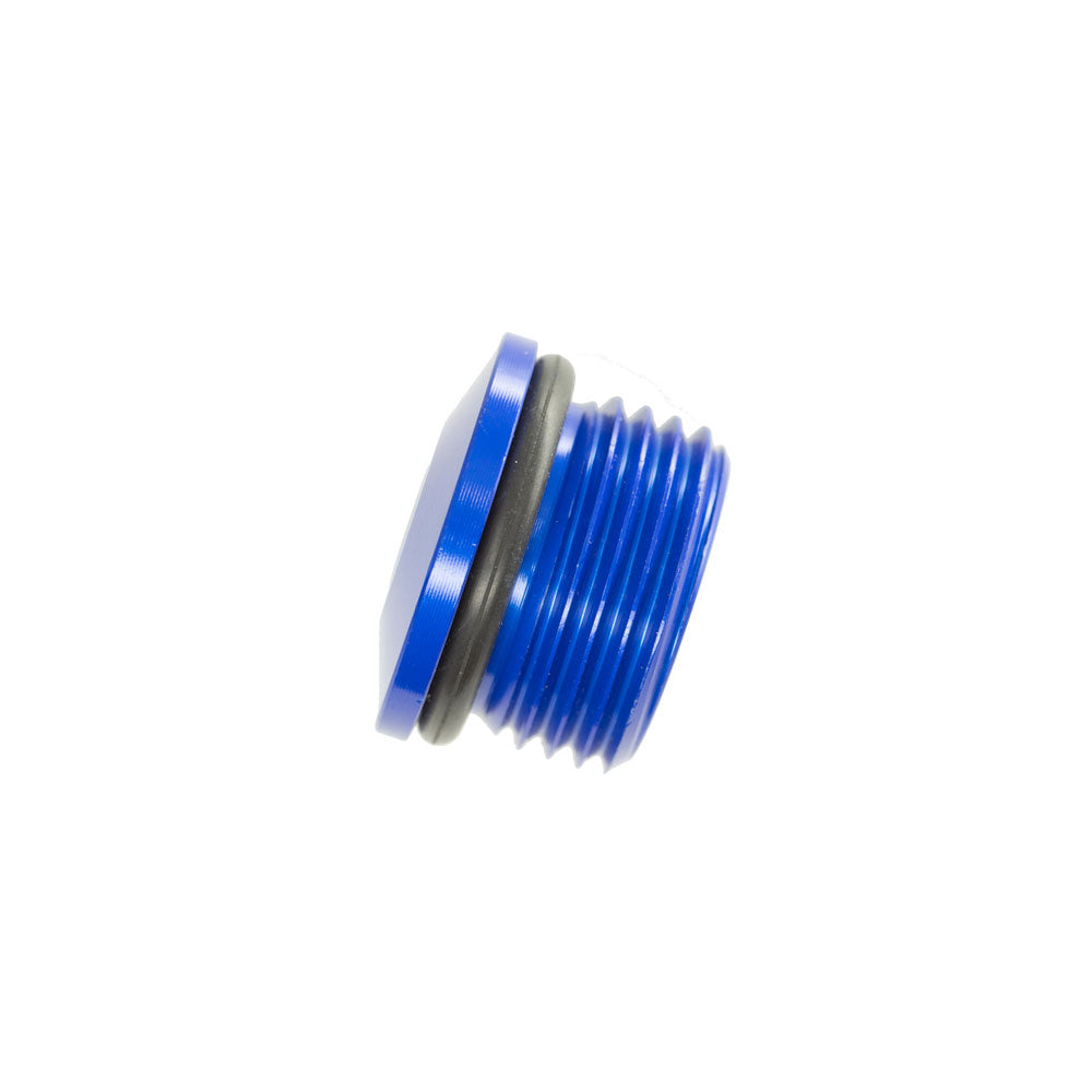 LOW PROFILE -04 ORB PORT PLUG - BLU