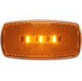 OVAL LED CLEARANCE/MARKER LIGHT REPLACEABLE LENS FLEET COUNT BLACK BASE AMBER RETAIL