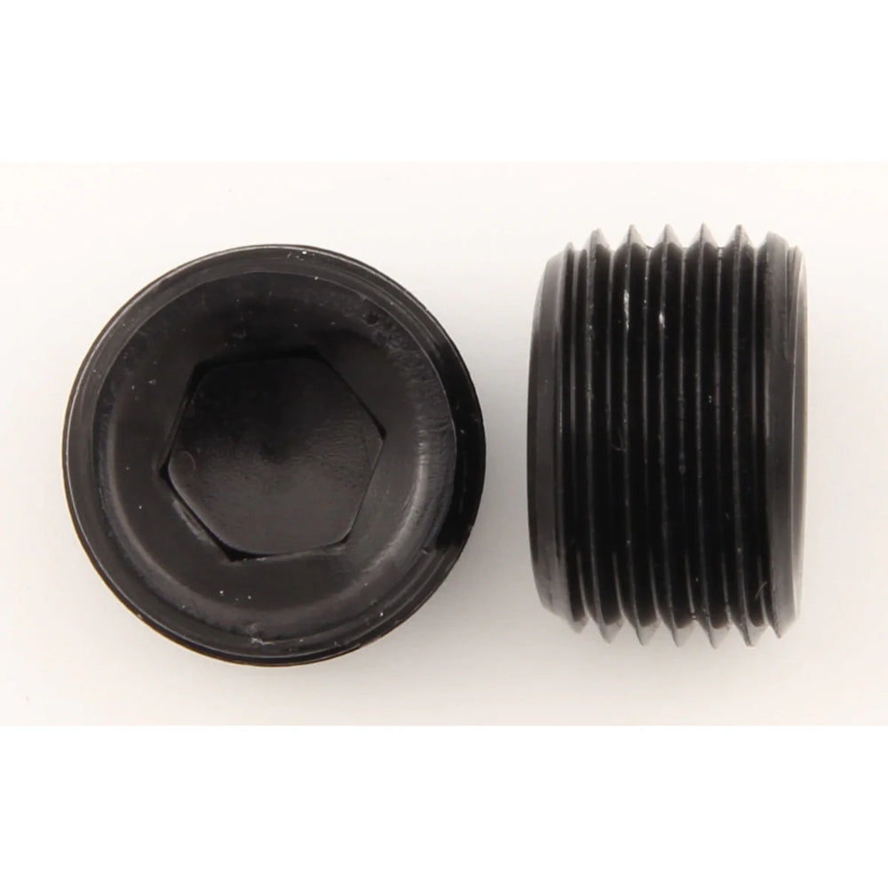 3/8in Male Pipe Plug (2pk) Black