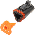 NAMZ Deutsch DT Series 3-Wire Plug & Wedgelock - Black (HD 72113-94BK)