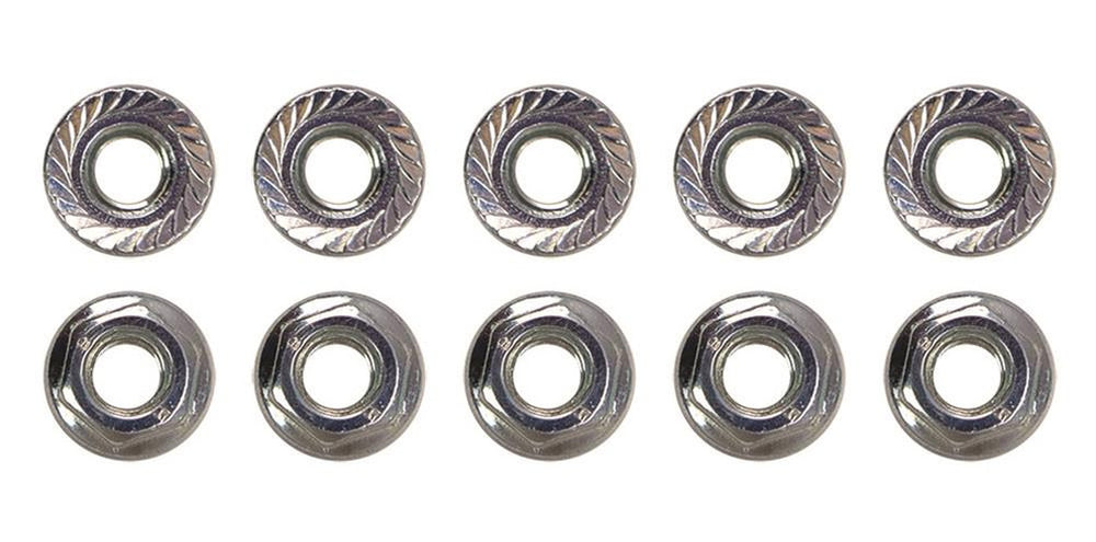 Moroso M6 x 1.00 Serrated Zinc Flange Nut - 10 Pack