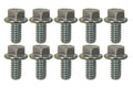 Moroso 1/4in-20 x .500in Serrated Zinc Flange Bolt - 10 Pack