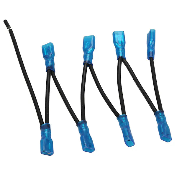 ~(0.1 lbs. 7X5X2)~ Switch wire multi-spade x 8 black 16AWG UL