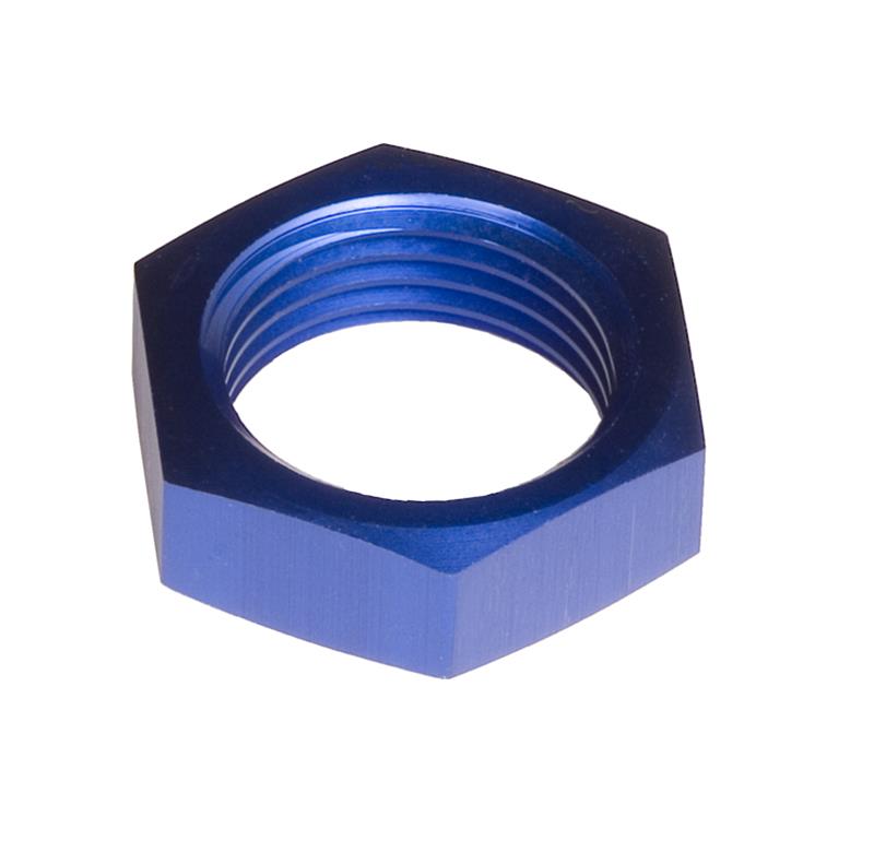 10 AN/JIC ALUMINUM BULKHEAD NUT BLUE
