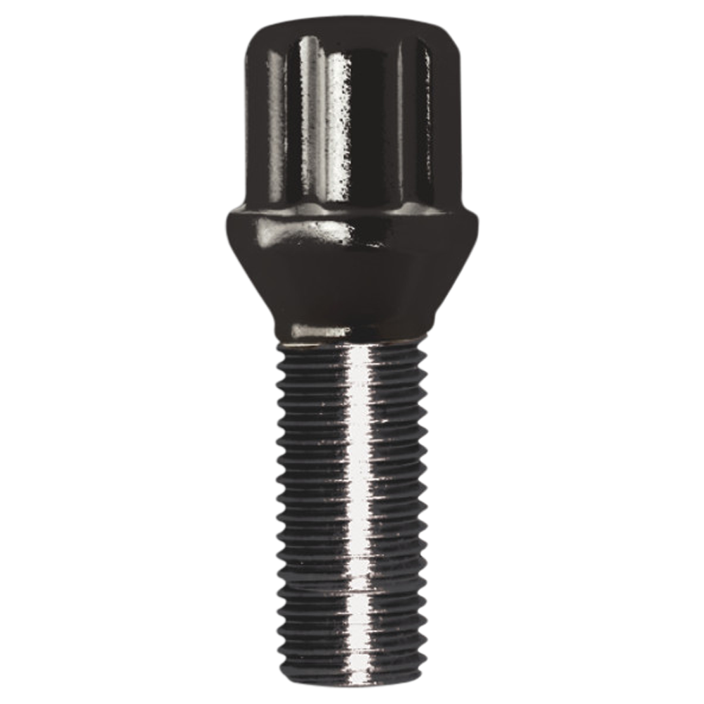 SMALL DIAMETER LUG BOLTS BLACK CHROME 14MM X 1.50 THREAD LENGTH: 1.25/32MM