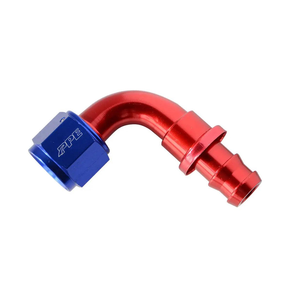 Anodized Aluminum Straight Push-Lock Fitting -10AN(F) to 5 8(M)