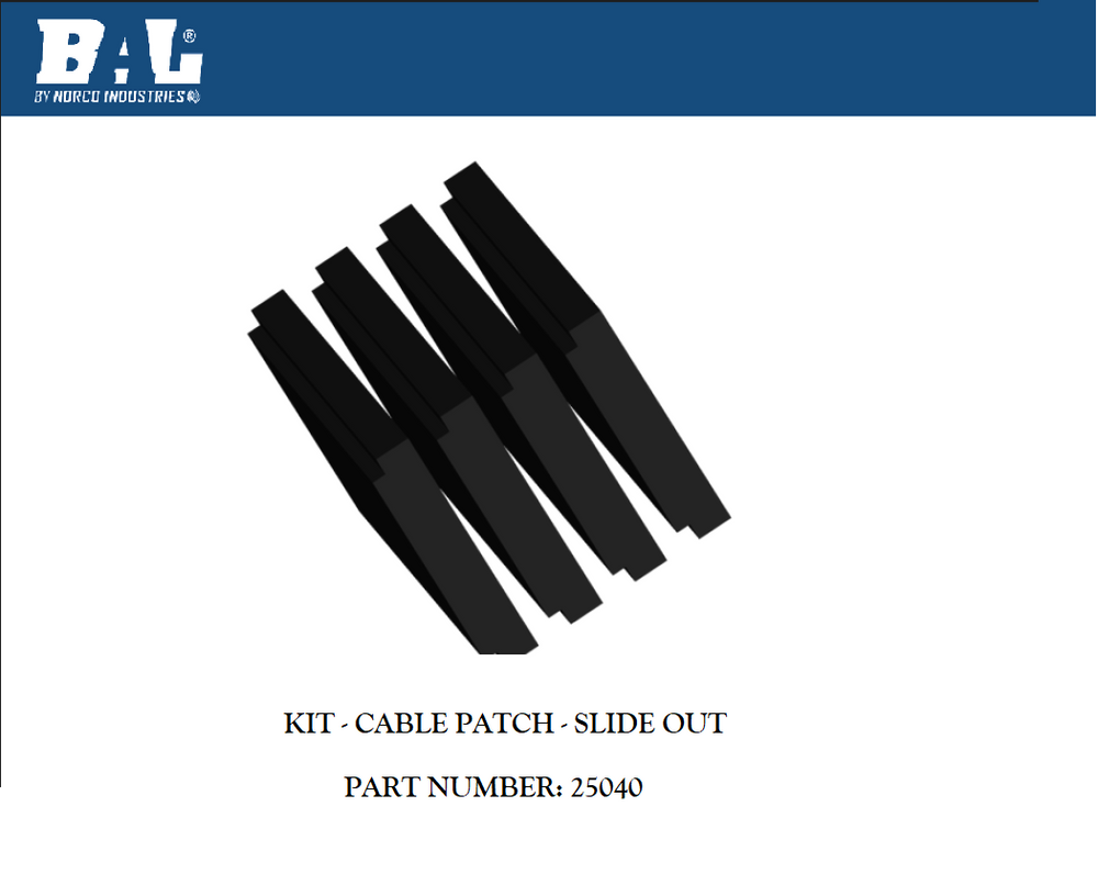 KIT CABLE PATCH SLIDEOUT