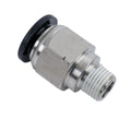 3/8IN VACUUM FITTING PUSH TO CONNECT STRAIGHT 1/4IN NPT MALECLEAR