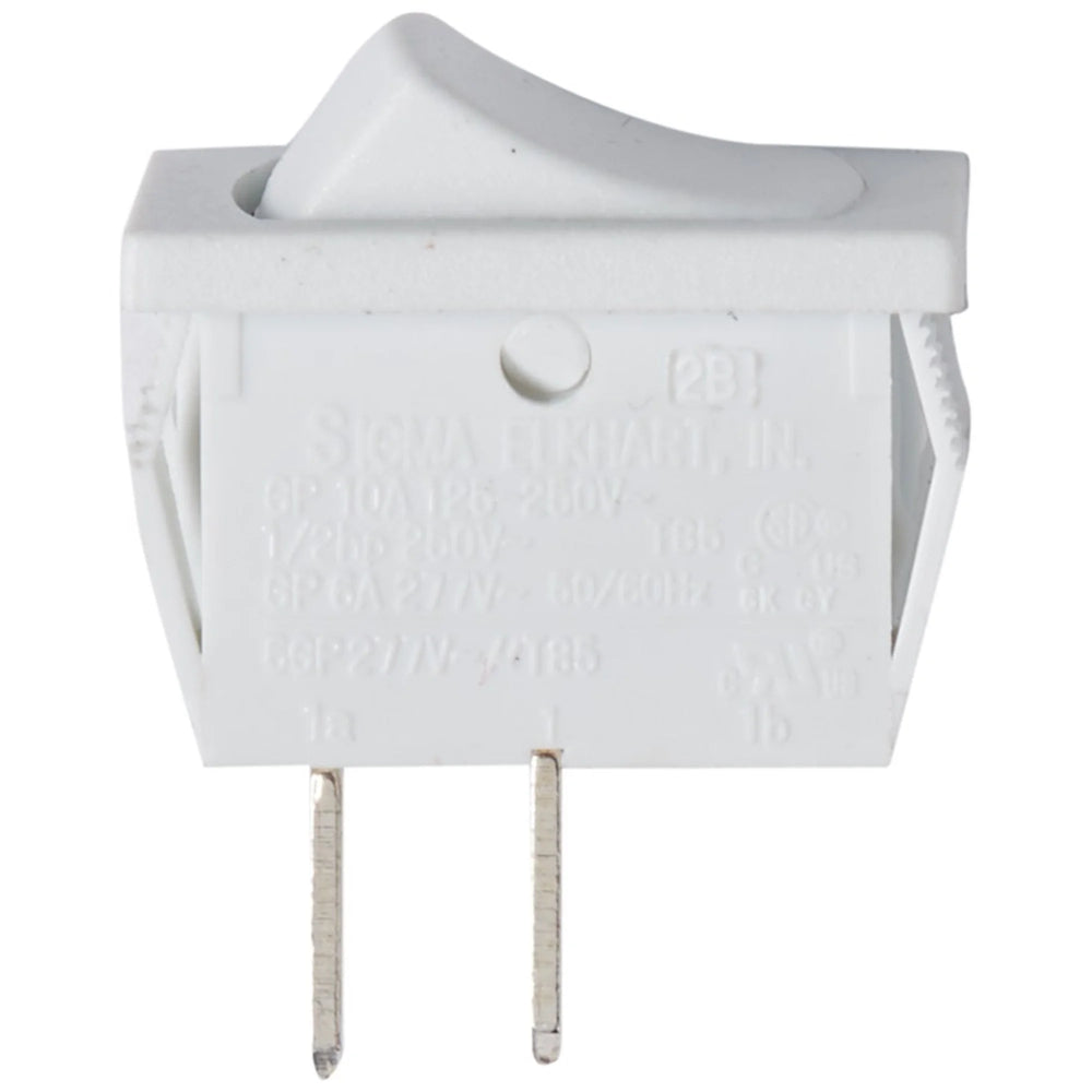 MINI ON/OFF SPST WHITE 1/CARD