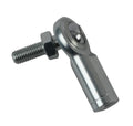 QA1 C Series 2-Pc Rod End - Female/Left Hand - .25in Bore x 1/4-28 w/Stud - Carbon Steel