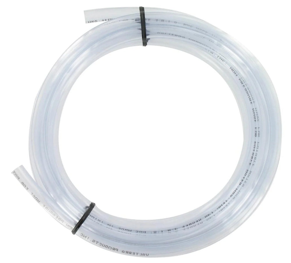 VINYL TUBING 3/8IN ID X 1/2 OD X 10FT CLEAR HEADER CARD