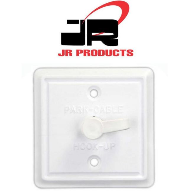 SQUARE CABLE TV PLATE POLAR WHITE