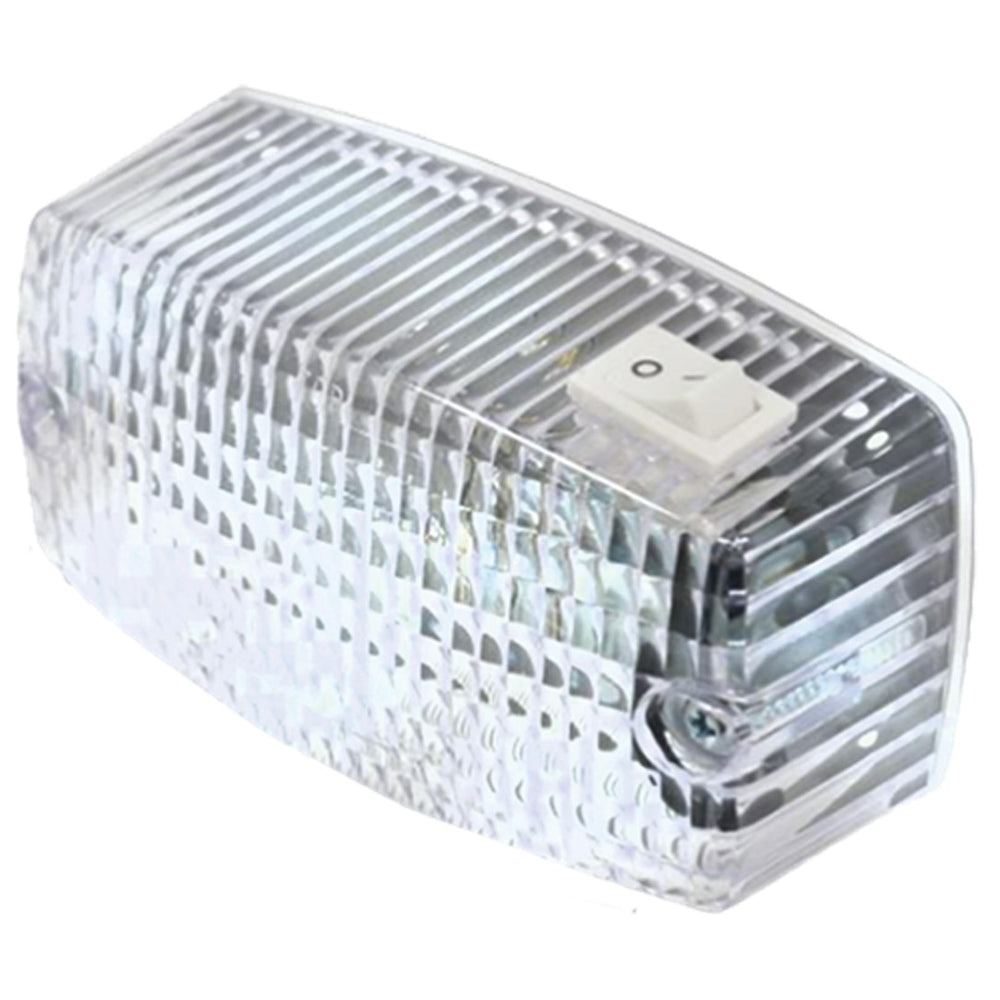 LIGHTING LIGHT CLEAR INTERIOR DOME W ON OFF SWITCH