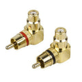 GOLD RIGHT ANGLE RCA BARR