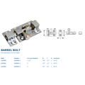 CHROME BRASS BARREL BOLT 2