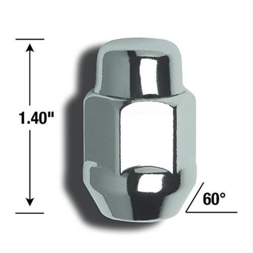 14MM X 2.00 ACORN BULGE OPEN END (3/4IN HEX) LUG NUTS 4 BAGGED