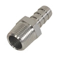 ~(0.2 lbs. 4X2X1)~ 3/8 NPT Male x 3/8 Barb Straight Hose Fitting EA