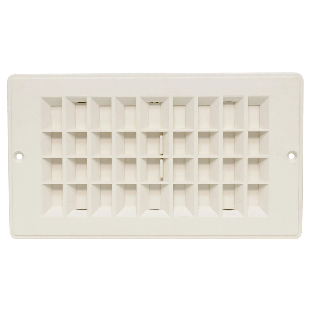 A/C VENT LOUVERED 5IN PLASTIC LIGHT BEIGE CARDED