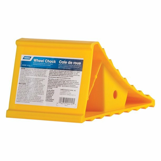 WHEEL CHOCK YELLOW FITS TIRES UP TO 26IN