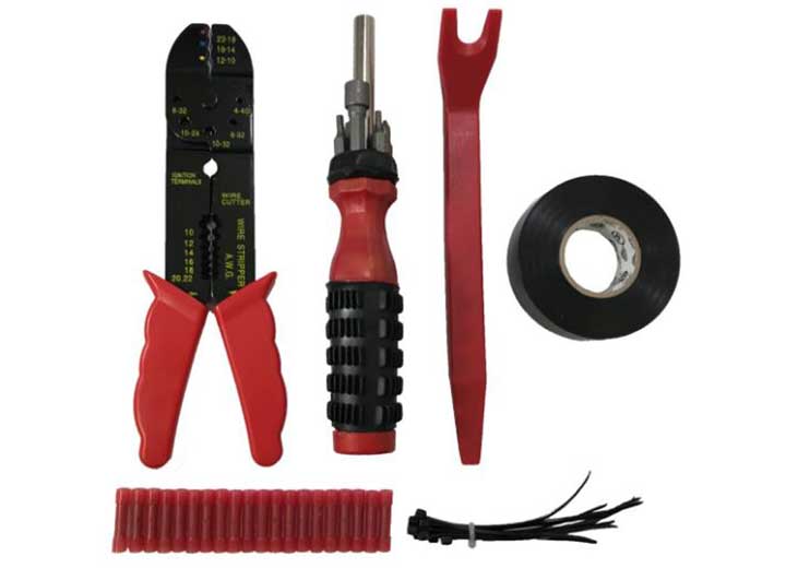 FULL RADIO INSTALLATION ACCESSORY KIT W/CRIMPERS + PRY TOOL