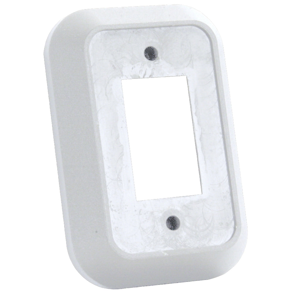 DOUBLE SWITCH BASE & BEZEL WHITE
