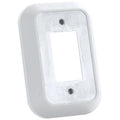 DOUBLE SWITCH BASE & BEZEL WHITE