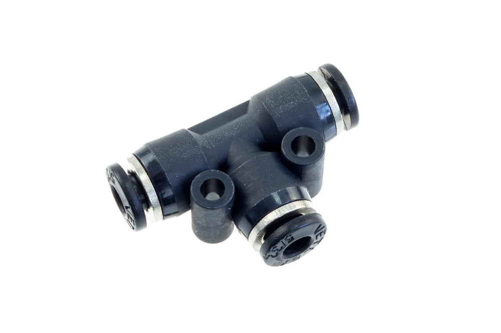 1/4IN VACUUM FITTING TEE (1/4IN TO 1/4IN) PUSH TO CONNECTBLACK