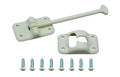PLASTIC DOOR HOLDBACK 6 COL. WHITE (1/CTN)