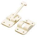 PLASTIC DOOR HOLDBACK 6 COL. WHITE (1/CTN)