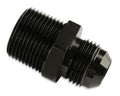 Straight -6 AN To 3/8 Inch NPT Adapter Black NPT to AN Flare Fitting 6061 Aluminum Construction Mr Gasket