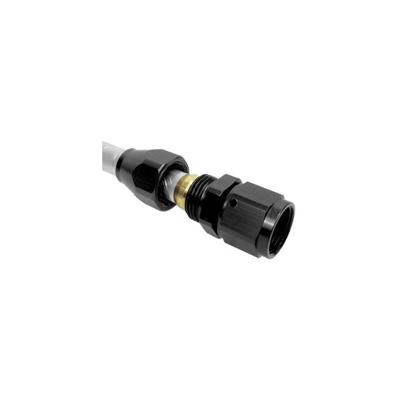 3/8 TUBE TO 6 FEMALE BLACK HARD TUBE ADAPTER