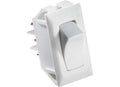 WHITE ROCKER SWITCH 10 A ON/ON SPDT CUTOUT .550IN X 1.125IN