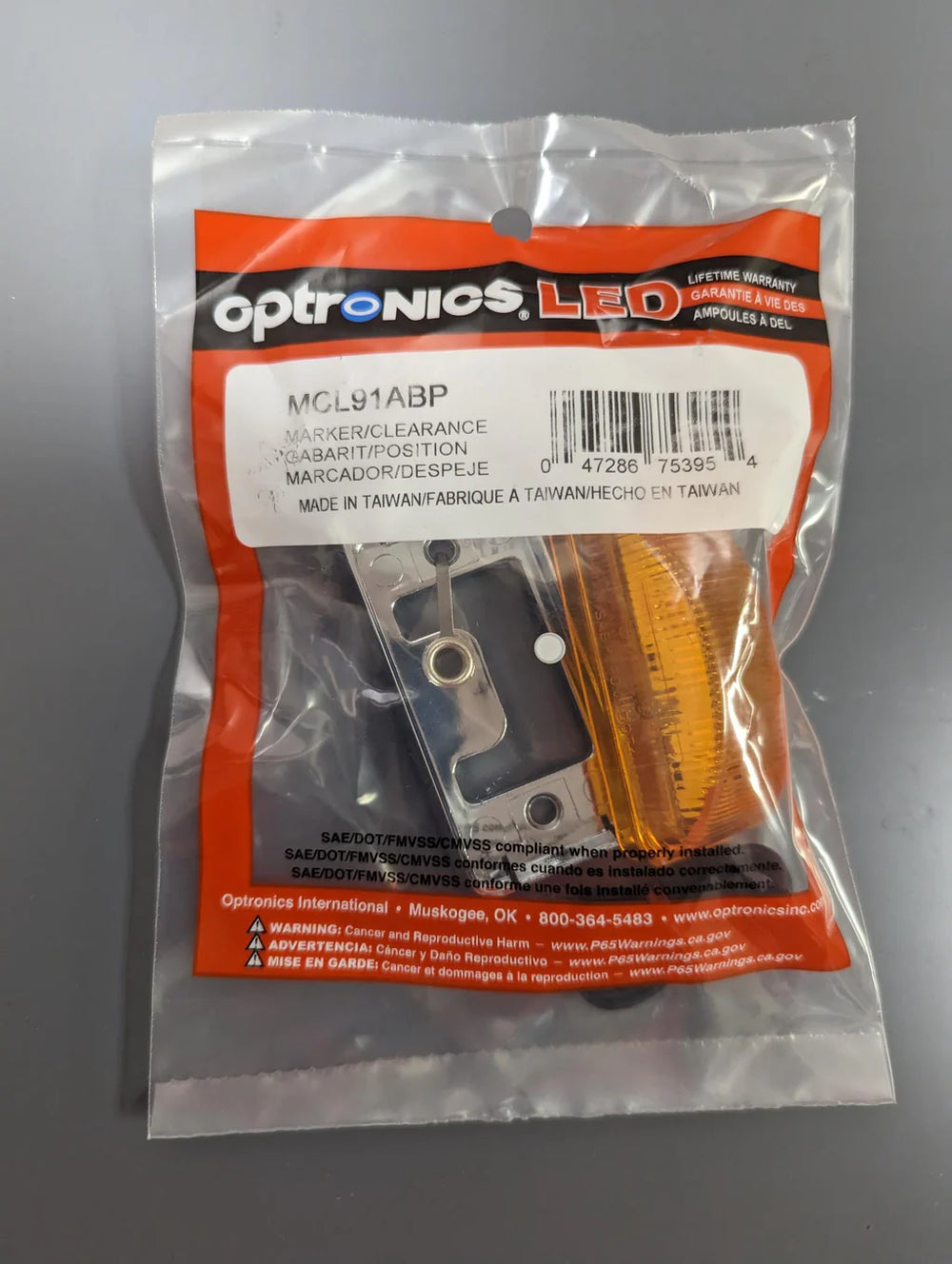 LED MARKER LIGHT MINI CHROME AMBER