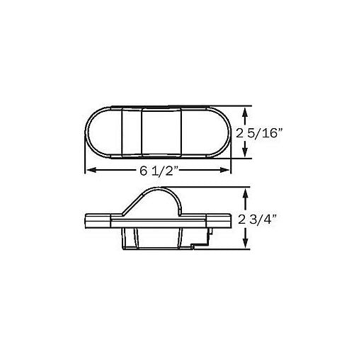 TAIL LIGHT OVAL MID-SHIP;AMBER