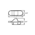 TAIL LIGHT OVAL MID-SHIP;AMBER