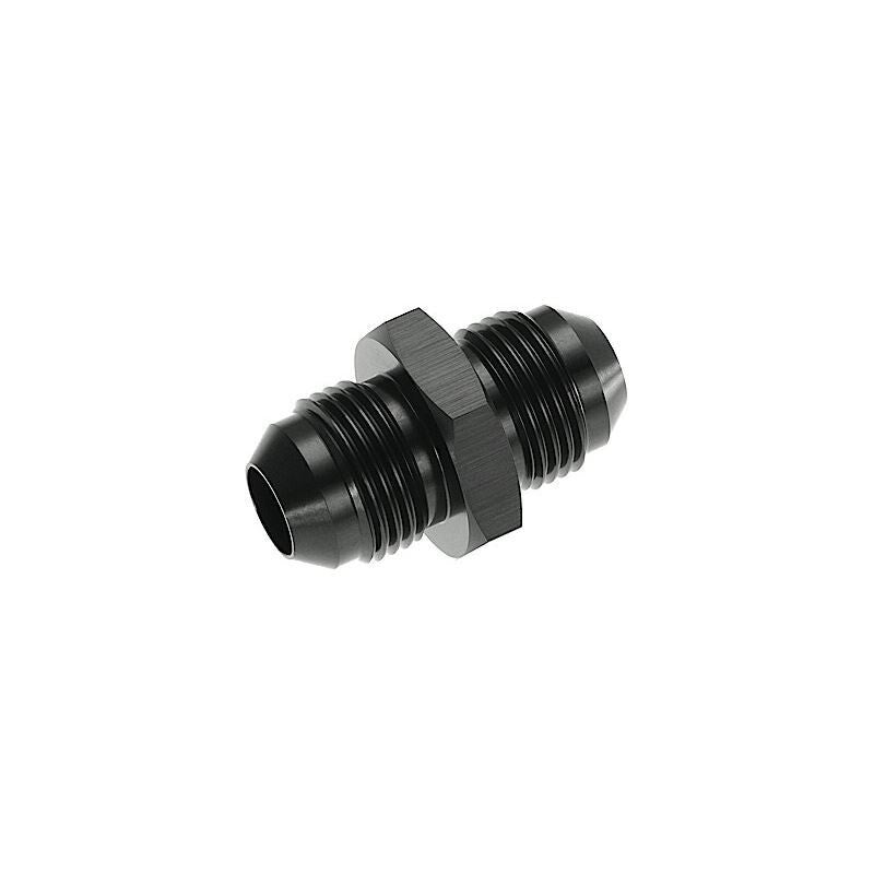 04 MALE TO MALE 7/16 X 20 AN/JIC FLARE UNION BLACK