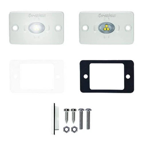 1.5 X 3 IN GREEN FLUSH MOUNT AUX MARINE ACCENT LIGHTING POD