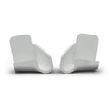 SHORT RAIN GUTTER SPOUTS 4/PK POLAR WHITE